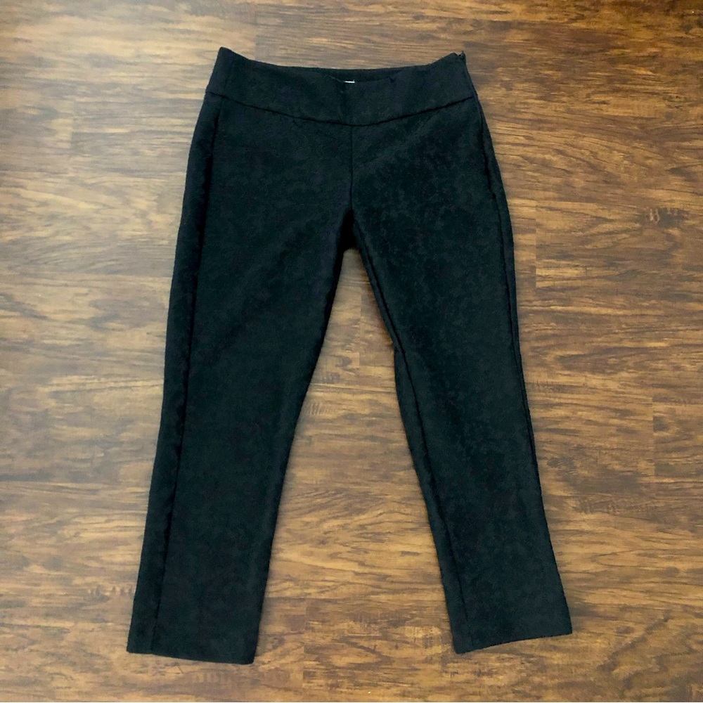 Lace print dress pants